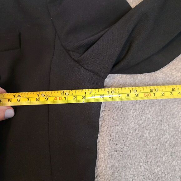 J. Crew Womens Wool Blazer Suit Notch Collar 3 Button Vented Lined Black Sz 4 - Picture 11 of 13